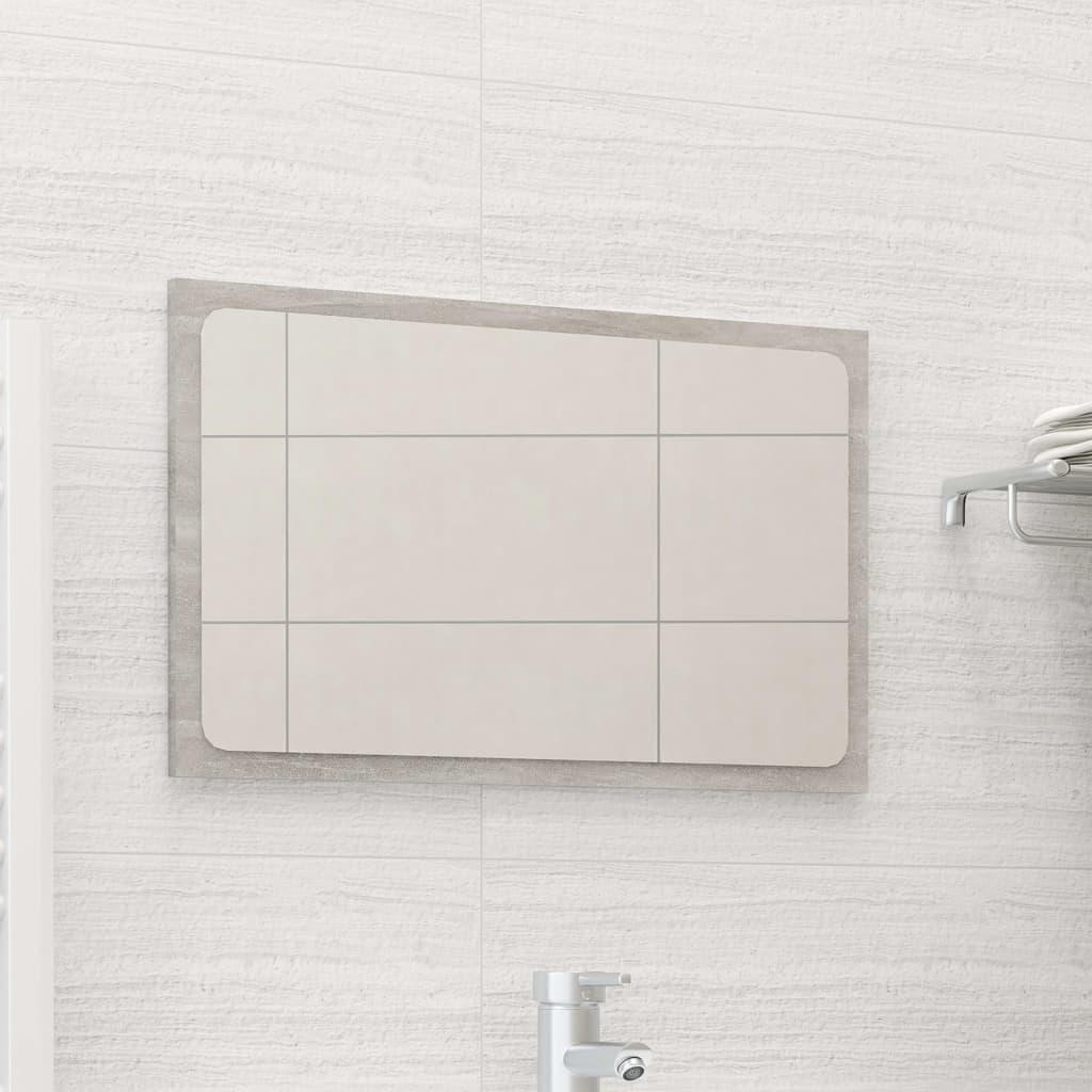Bathroom Mirror Concrete Gray 23.6"x0.6"x14.6" Engineered Wood - vidaXL - 804610 - Set Shop and Smile
