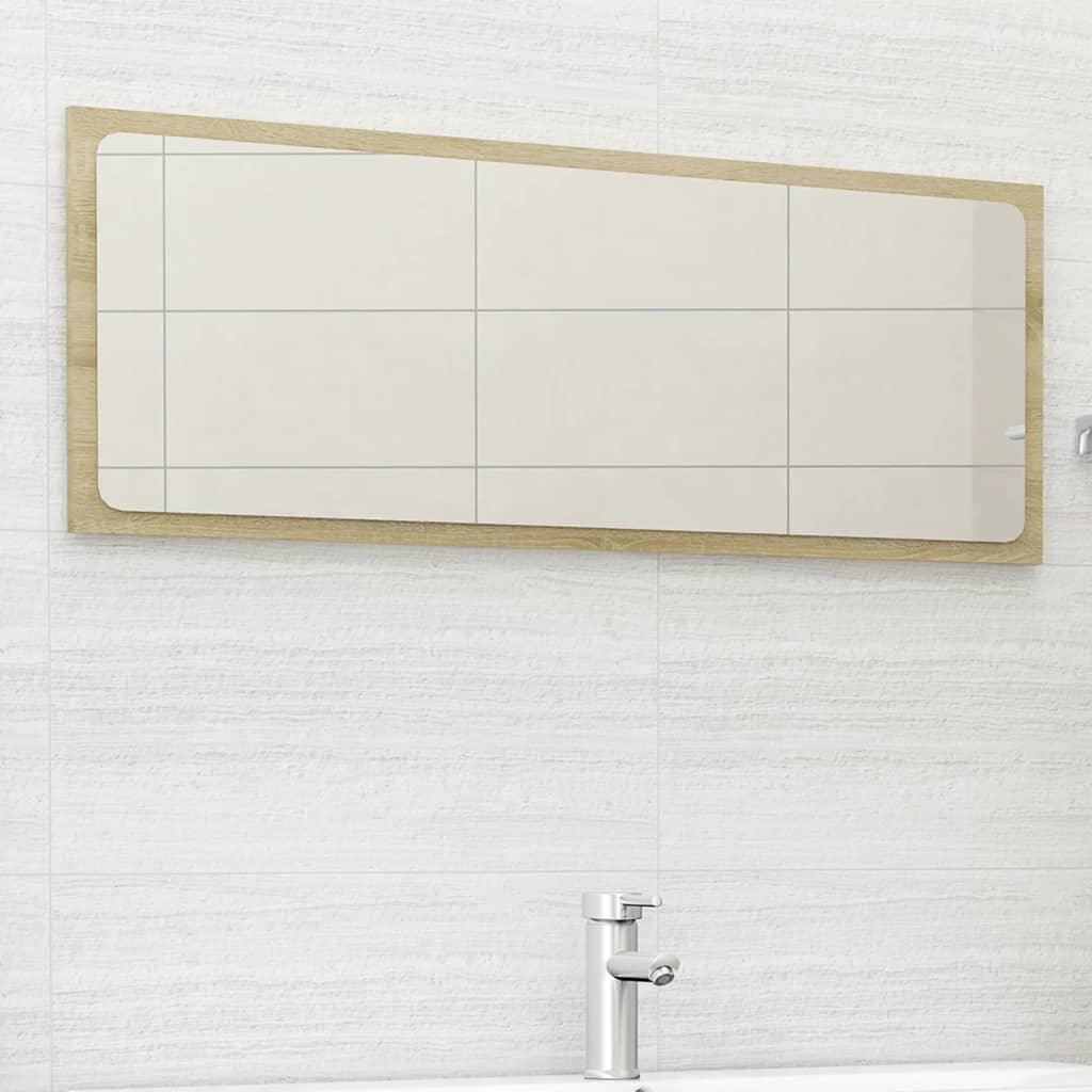 Bathroom Mirror Sonoma Oak 39.4"x0.6"x14.6" Engineered Wood - vidaXL - 804633 - Set Shop and Smile