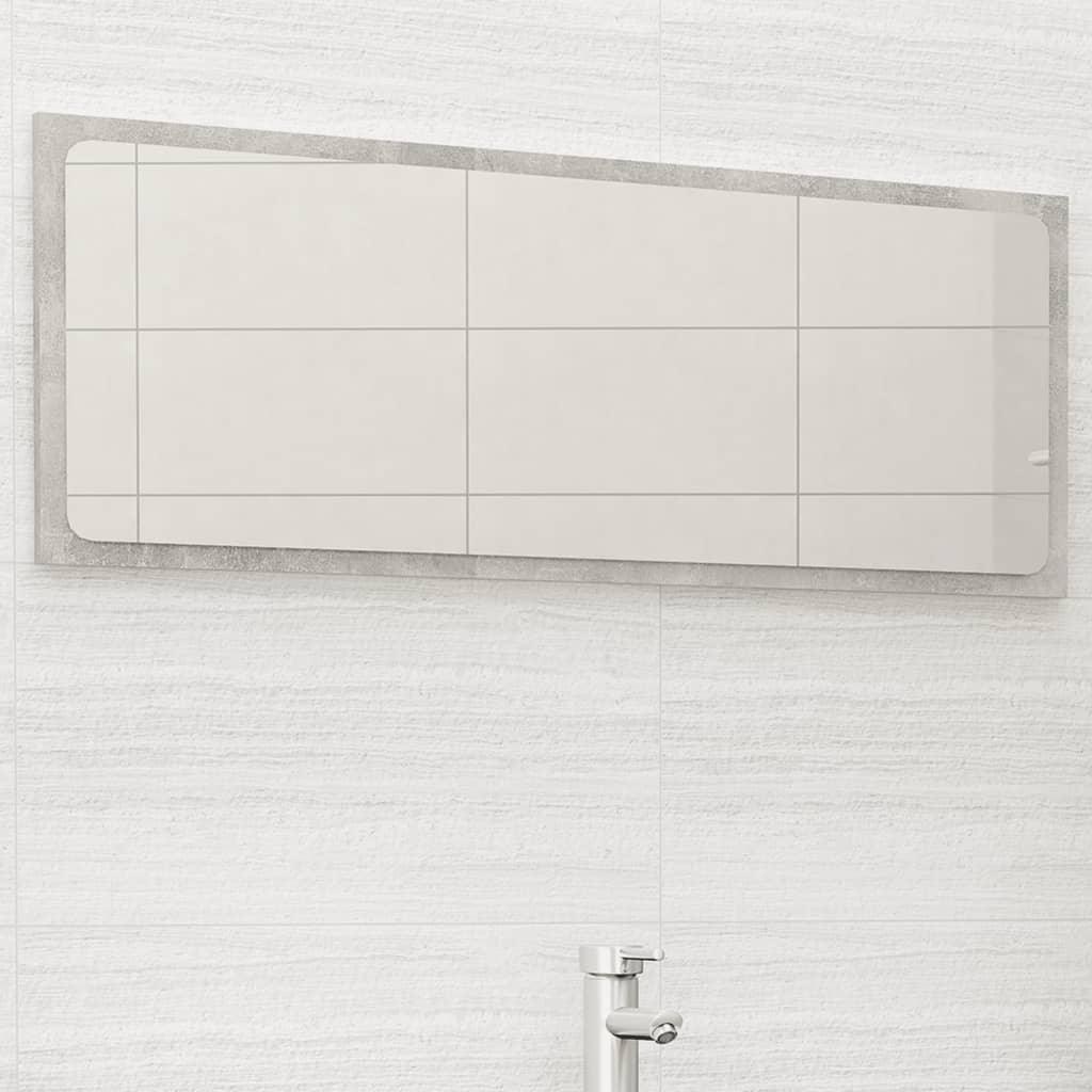 Bathroom Mirror Concrete Gray 39.4"x0.6"x14.6" Engineered Wood - vidaXL - 804634 - Set Shop and Smile