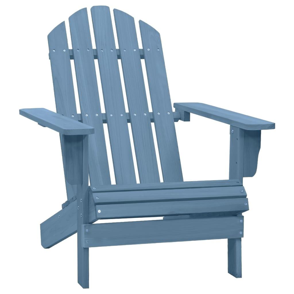 Patio Adirondack Chair Solid Fir Wood Blue - vidaXL - 315875 - Set Shop and Smile