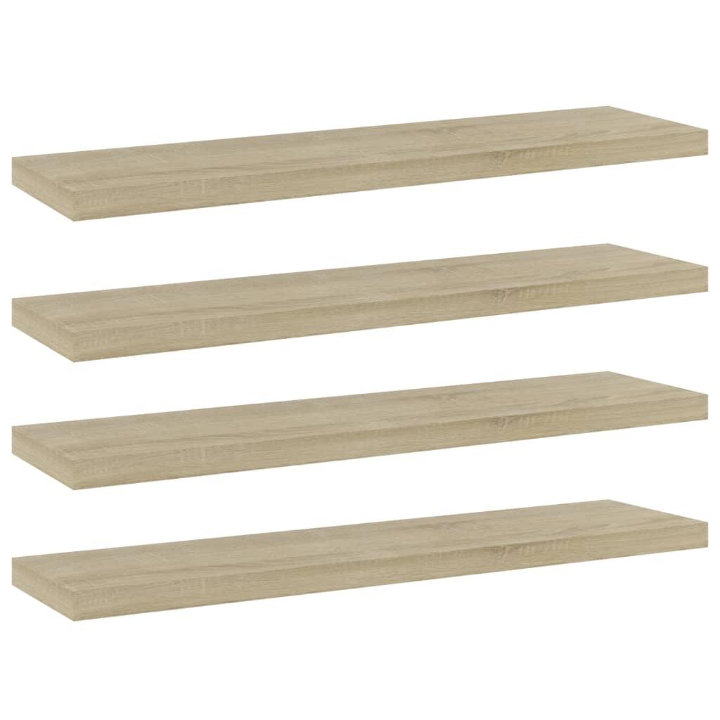 Bookshelf Boards 4 pcs Sonoma Oak 15.7"x3.9"x0.6" Engineered Wood - vidaXL - 805128 - Set Shop and Smile