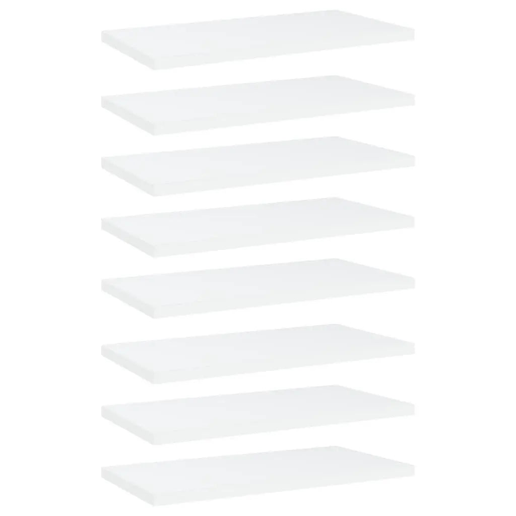 Bookshelf Boards 8 pcs White 15.7