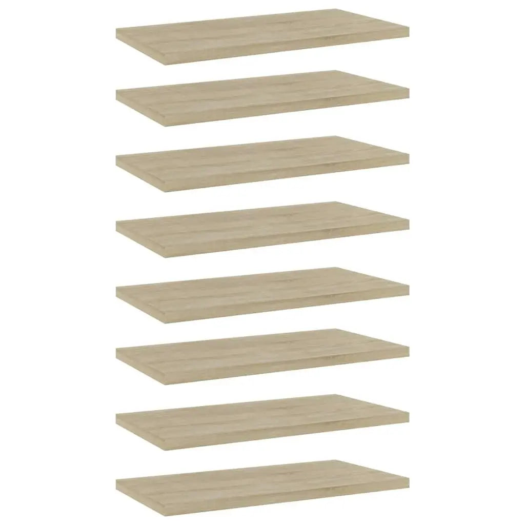 Bookshelf Boards 8 pcs Sonoma Oak 15.7