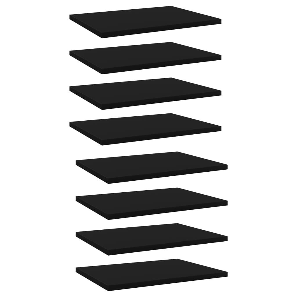 Bookshelf Boards 8 pcs Black 15.7"x11.8"x0.6" Engineered Wood - vidaXL - 805157 - Set Shop and Smile