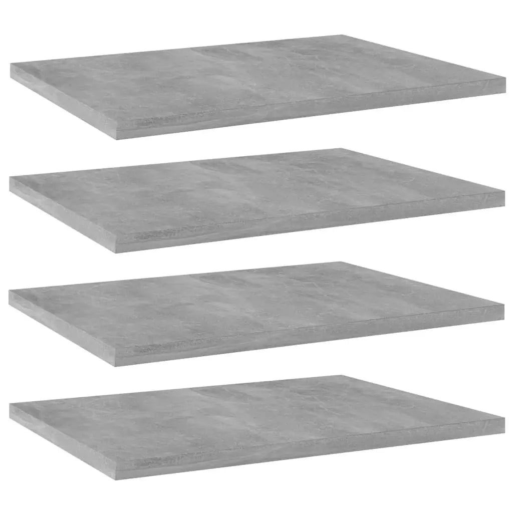 Bookshelf Boards 4 pcs Concrete Gray 15.7