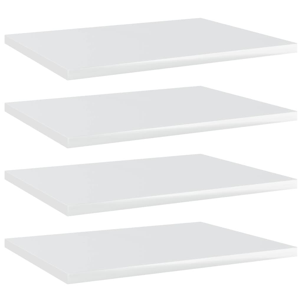Bookshelf Boards 4 pcs High Gloss White 15.7"x11.8"x0.6" Engineered Wood - vidaXL - 805164 - Set Shop and Smile