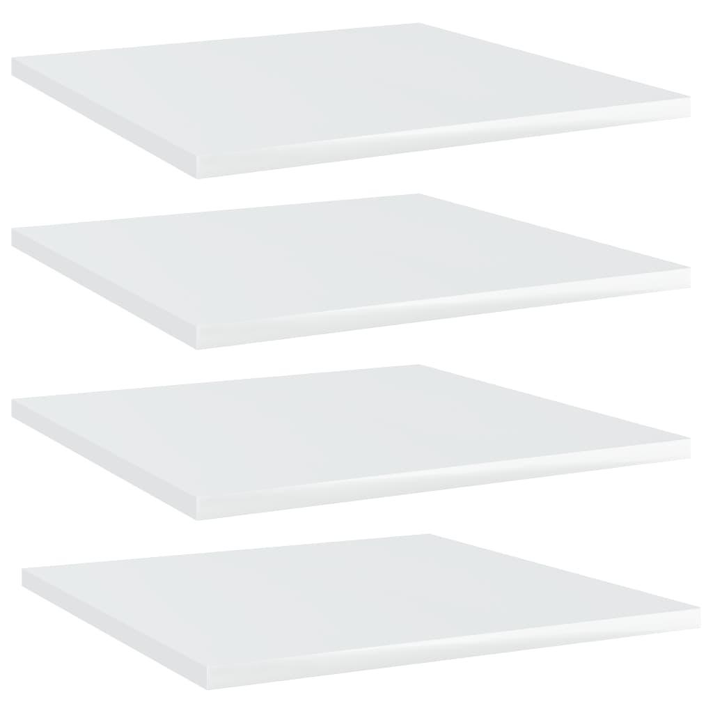 Bookshelf Boards 4 pcs High Gloss White 15.7"x15.7"x0.6" Engineered Wood - vidaXL - 805180 - Set Shop and Smile