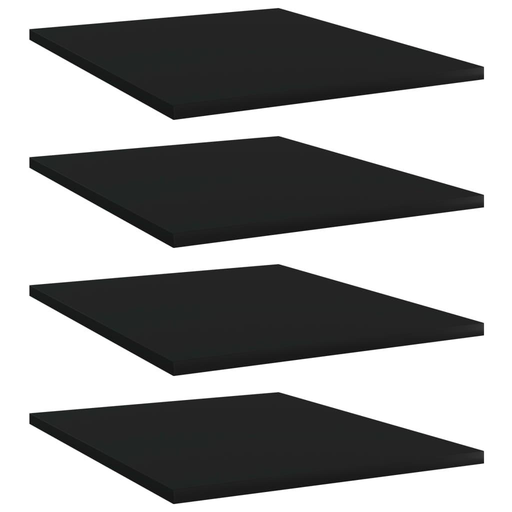 Bookshelf Boards 4 pcs Black 15.7"x19.7"x0.6" Engineered Wood - vidaXL - 805188 - Set Shop and Smile