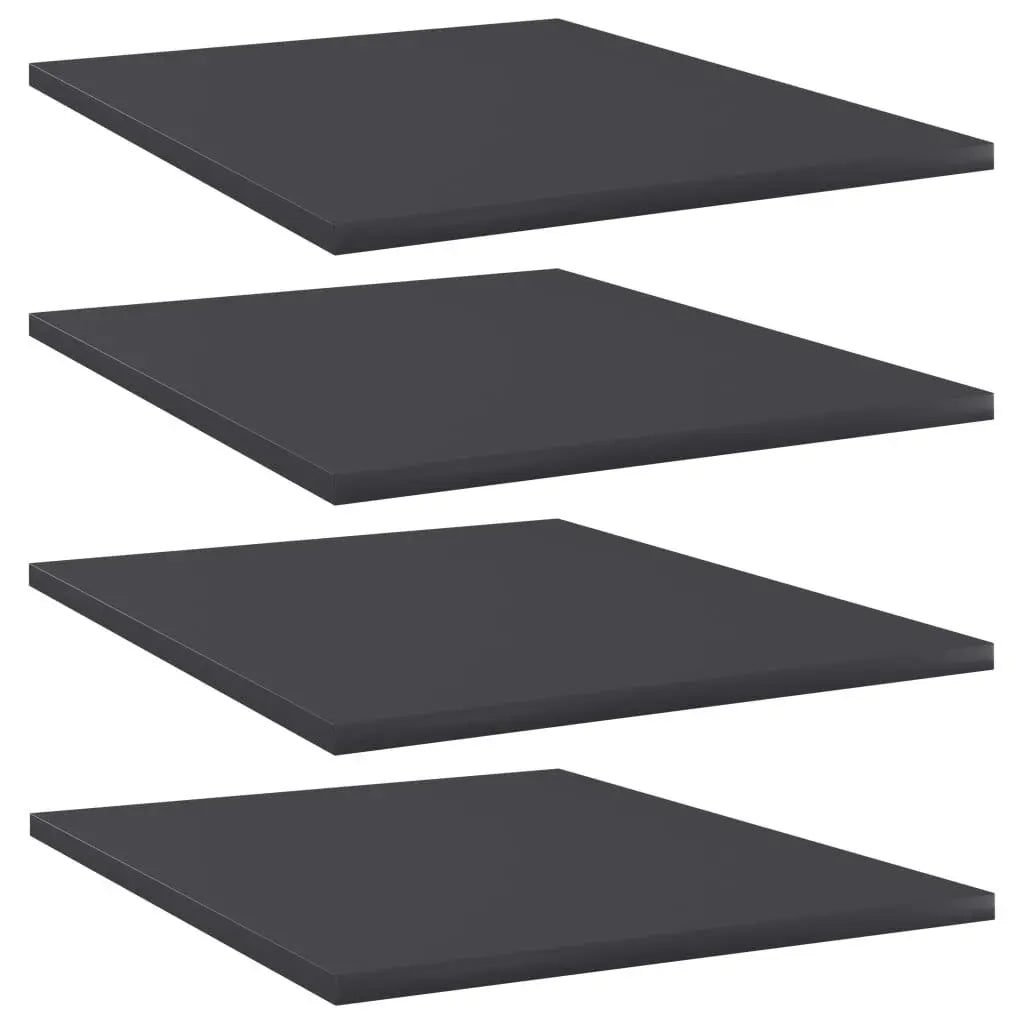 Bookshelf Boards 4 pcs Gray 15.7