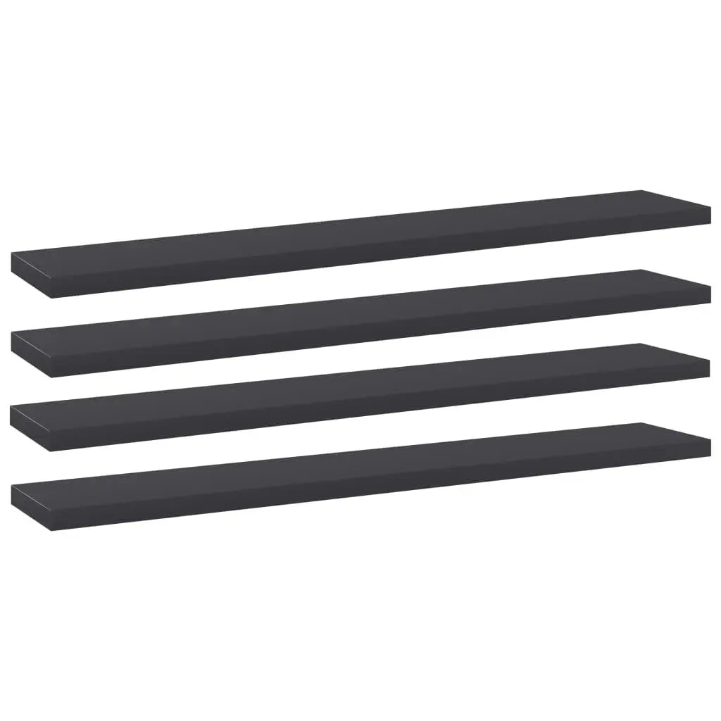 Bookshelf Boards 4 pcs Gray 23.6