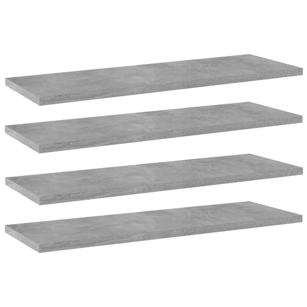 Bookshelf Boards 4 pcs Concrete Gray 23.6