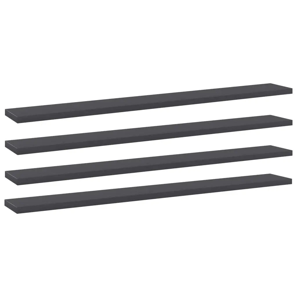 Bookshelf Boards 4 pcs Gray 31.5