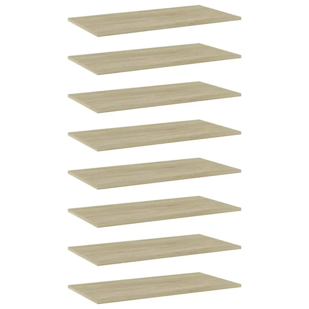 Bookshelf Boards 8 pcs Sonoma Oak 31.5