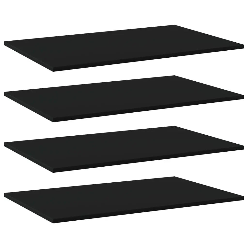 Bookshelf Boards 4 pcs Black 31.5