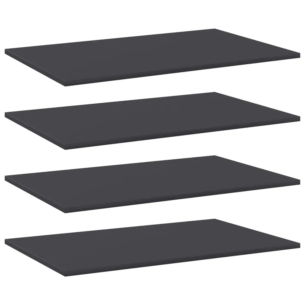 Bookshelf Boards 4 pcs Gray 31.5