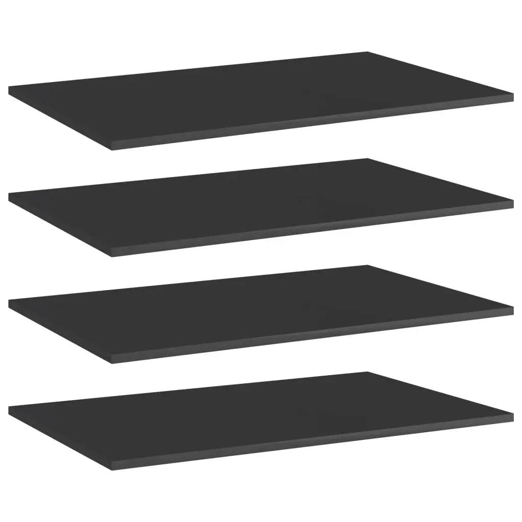 Bookshelf Boards 4 pcs High Gloss Black 31.5