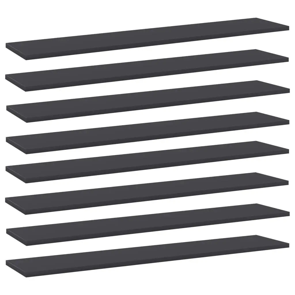 Bookshelf Boards 8 pcs Gray 39.4