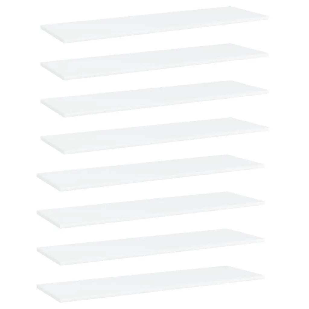 Bookshelf Boards 8 pcs White 39.4