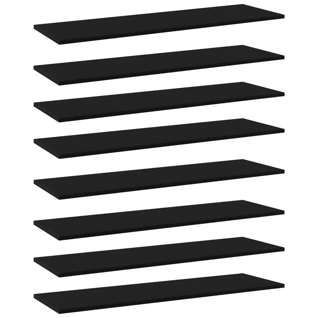 Bookshelf Boards 8 pcs Black 39.4