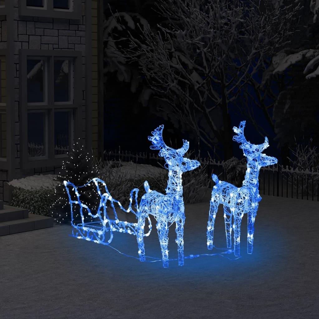 Reindeers & Sleigh Christmas Decoration 160 LEDs 51.2