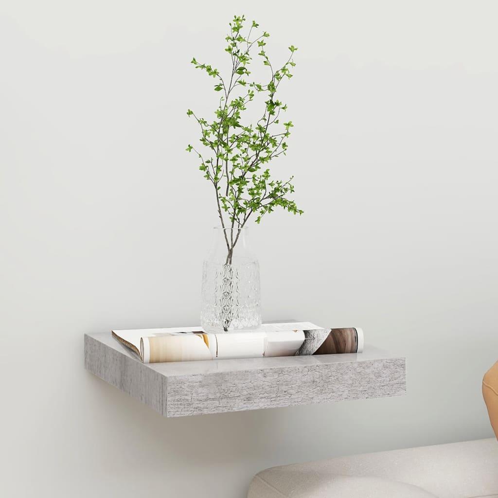 Floating Wall Shelf Concrete Gray 9.1