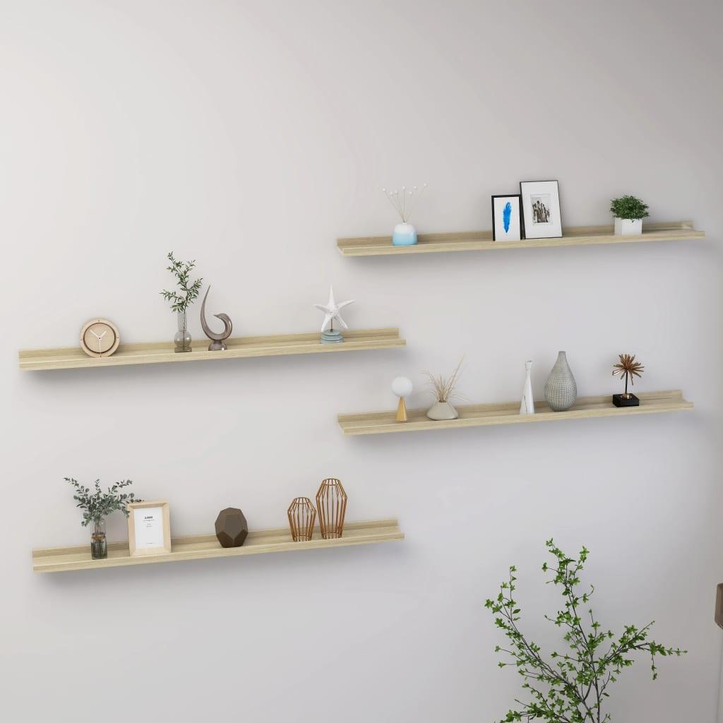 Wall Shelves 4 pcs Sonoma Oak 39.4