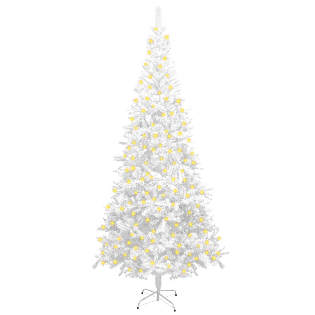 Artificial Christmas Tree with LEDs L 94.5" White - vidaXL - 3077410 - Set Shop and Smile