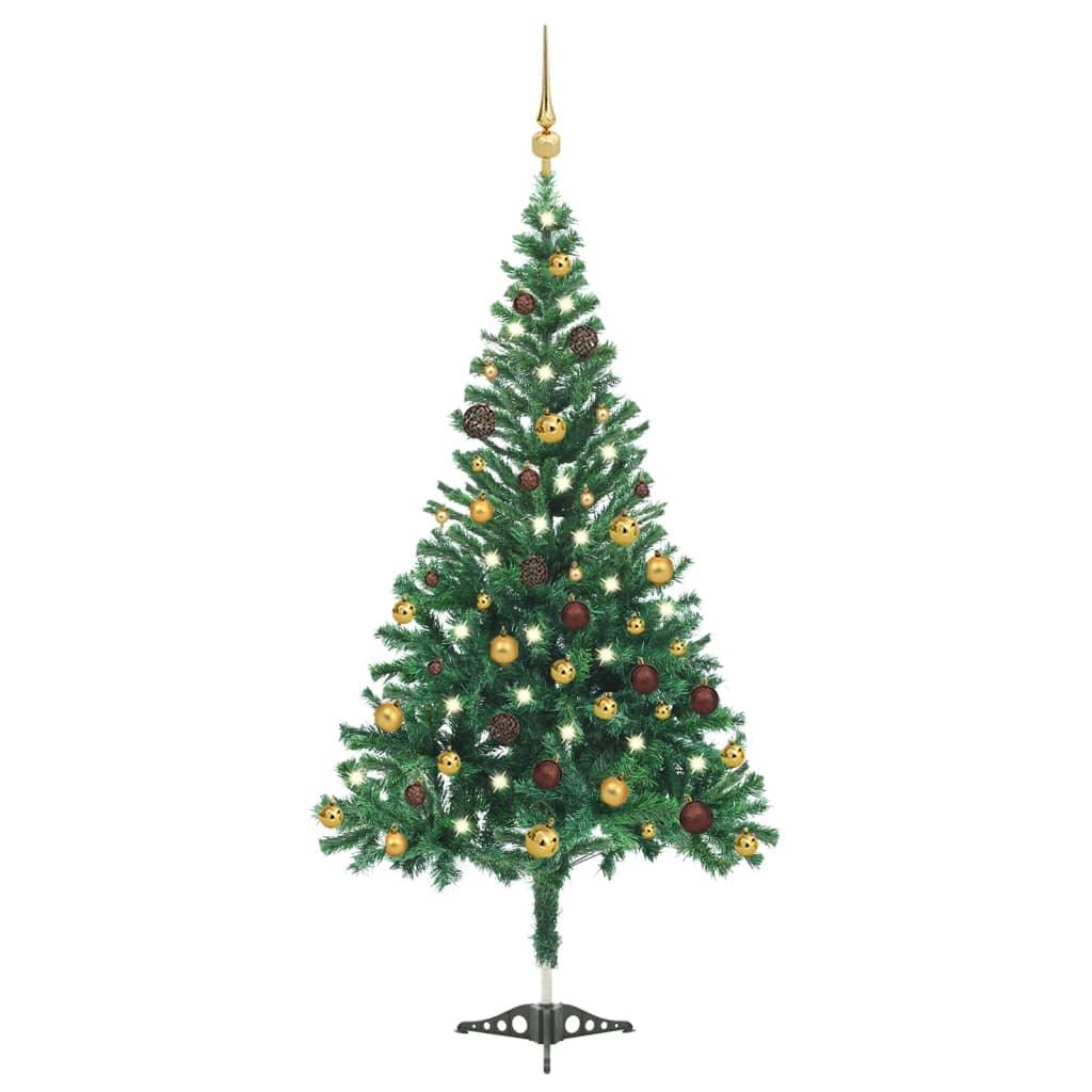 Artificial Christmas Tree with LEDs&Ball Set 82.7" 910 Branches - vidaXL - 3077490 - Set Shop and Smile