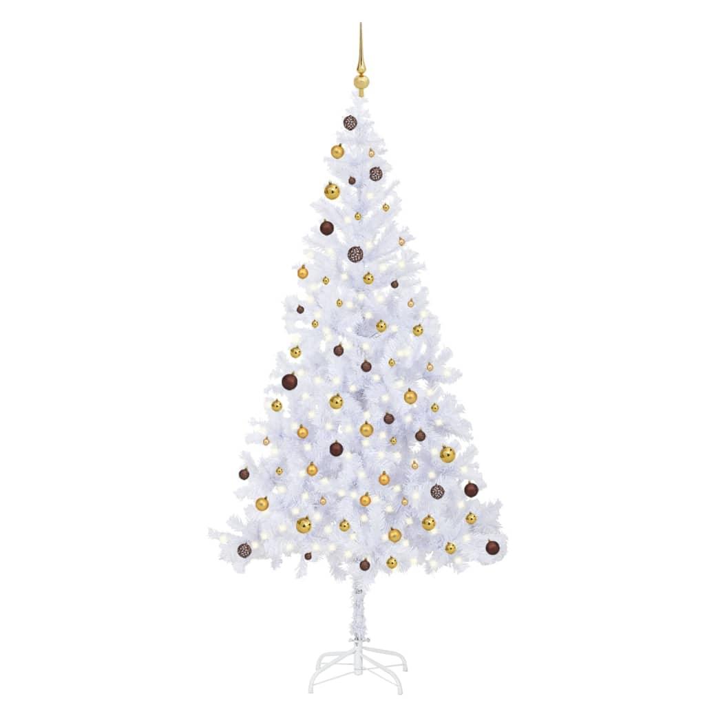 Artificial Christmas Tree with LEDs&Ball Set 82.7" 910 Branches - vidaXL - 3077495 - Set Shop and Smile
