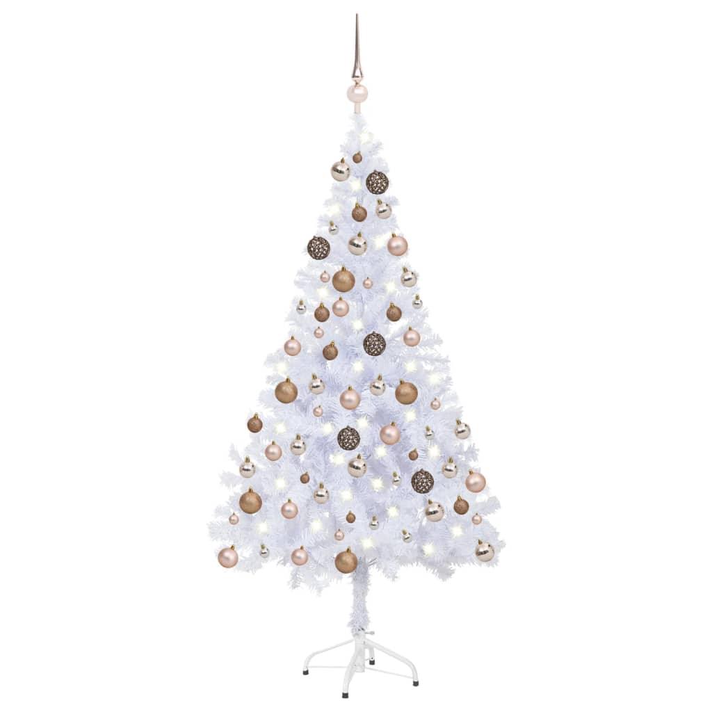 Artificial Christmas Tree with LEDs&Ball Set 59.1" 380 Branches - vidaXL - 3077579 - Set Shop and Smile