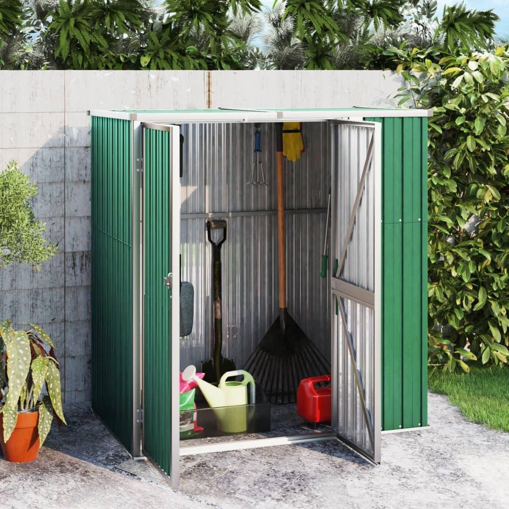 Garden Tool Shed Green 63.4"x35"x63.4" Galvanized Steel - vidaXL - 316209 - Set Shop and Smile