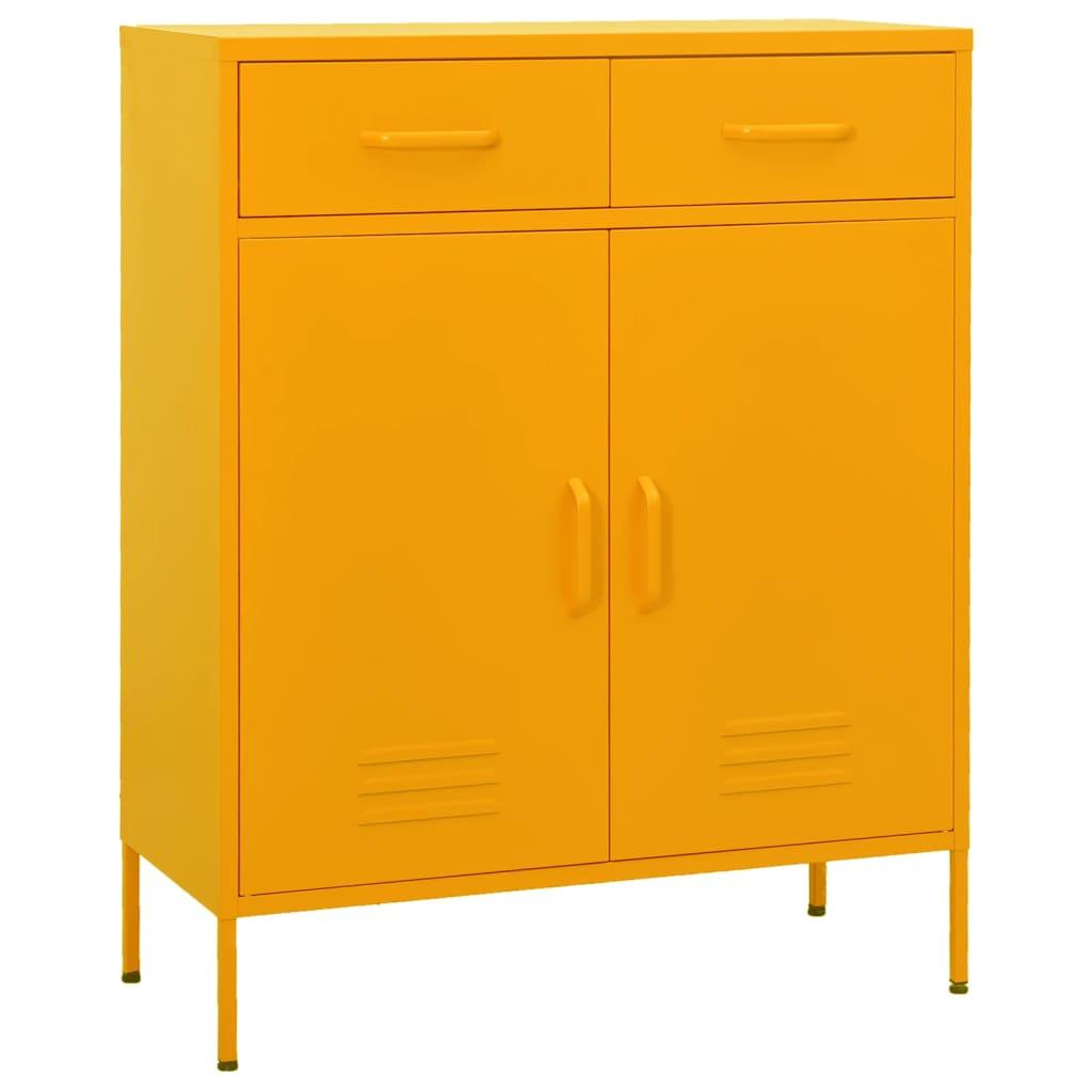 Storage Cabinet Mustard Yellow 31.5