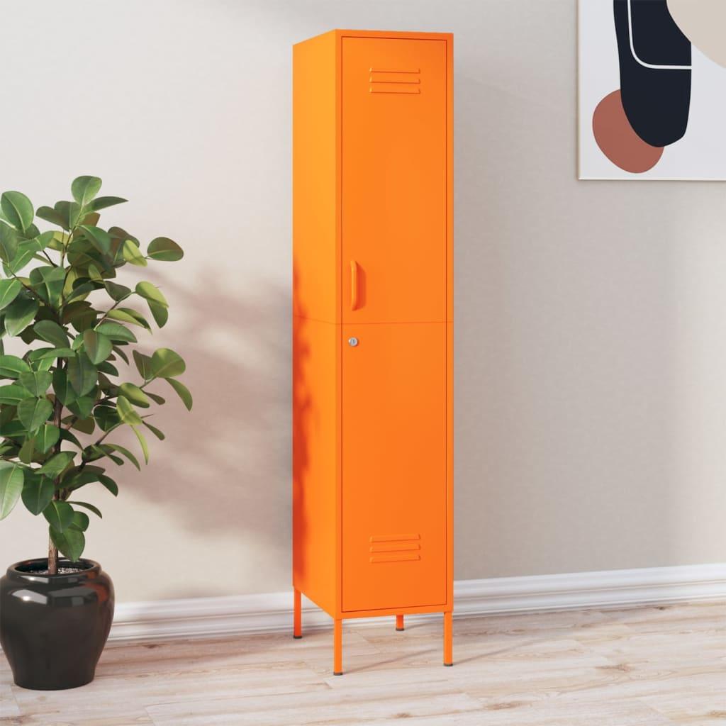 Locker Cabinet Orange 13.8"x18.1"x70.9" Steel - vidaXL - 336255 - Set Shop and Smile