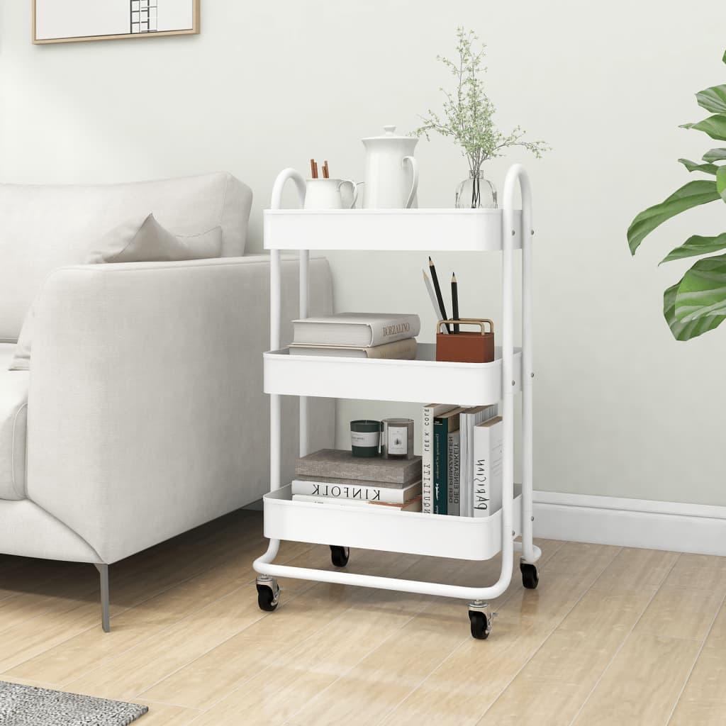 3-Tier Trolley White 16.9