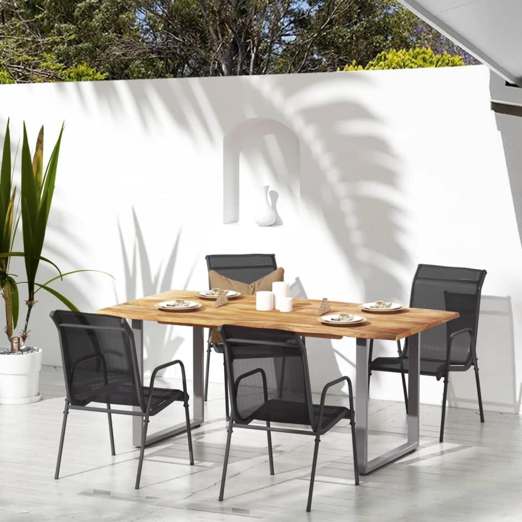 Patio Chairs 4 pcs Steel and Textilene Black - vidaXL - 316821 - Set Shop and Smile