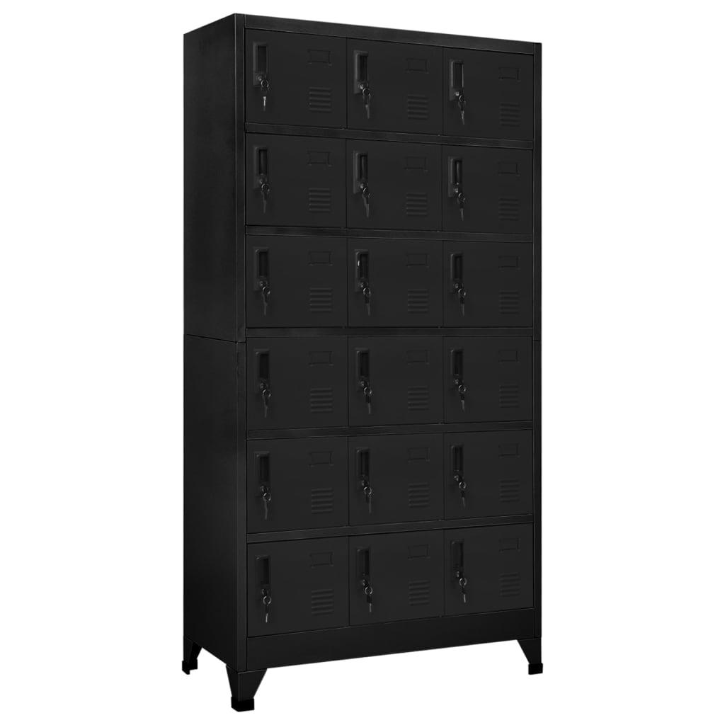 Locker Cabinet Black 35.4