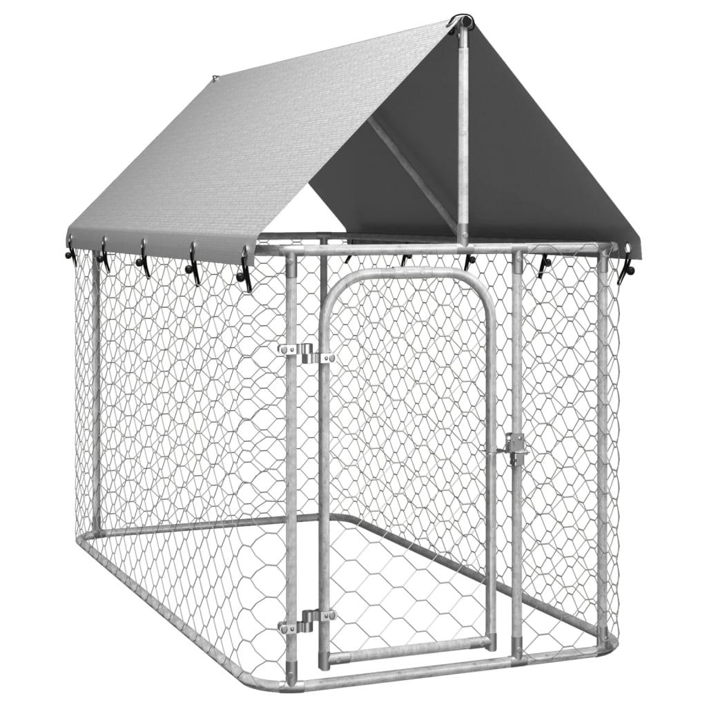 Outdoor Dog Kennel with Roof 78.7