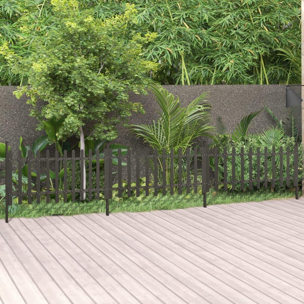 Picket Fence with Posts 3 pcs WPC 241.7