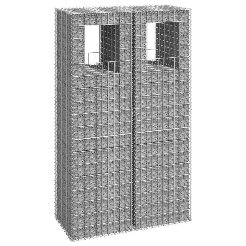 Gabion Basket Posts 2 pcs 19.7