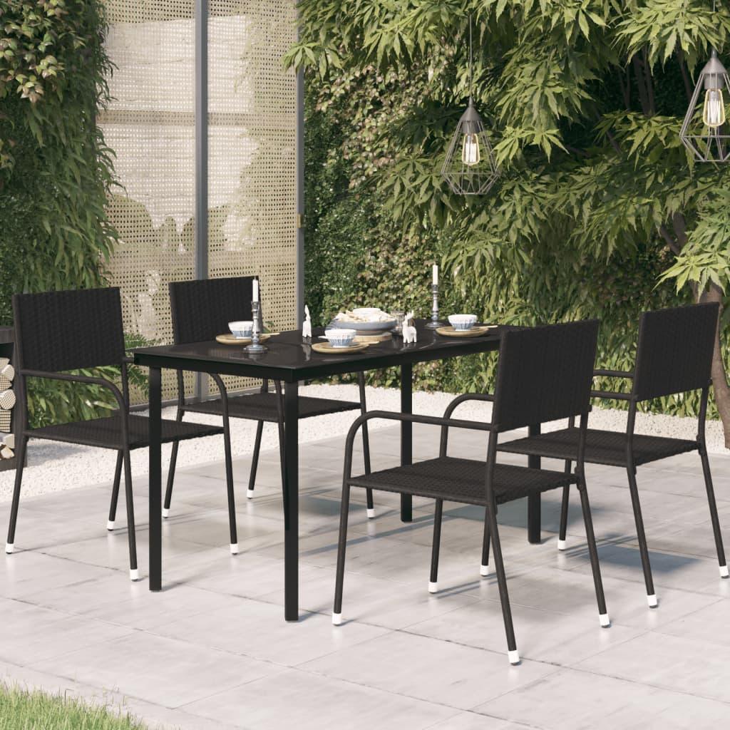 Patio Dining Table Black 55.1