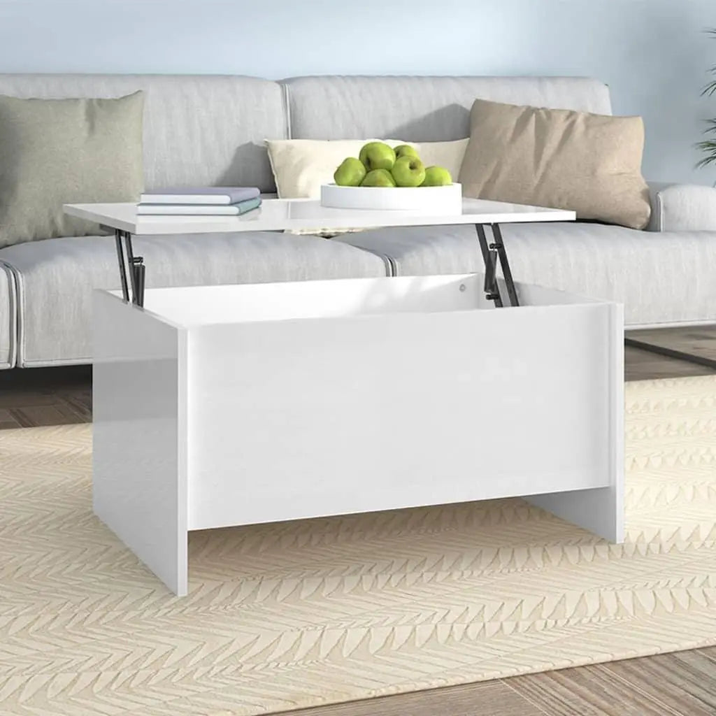 Coffee Table High Gloss White 31.5