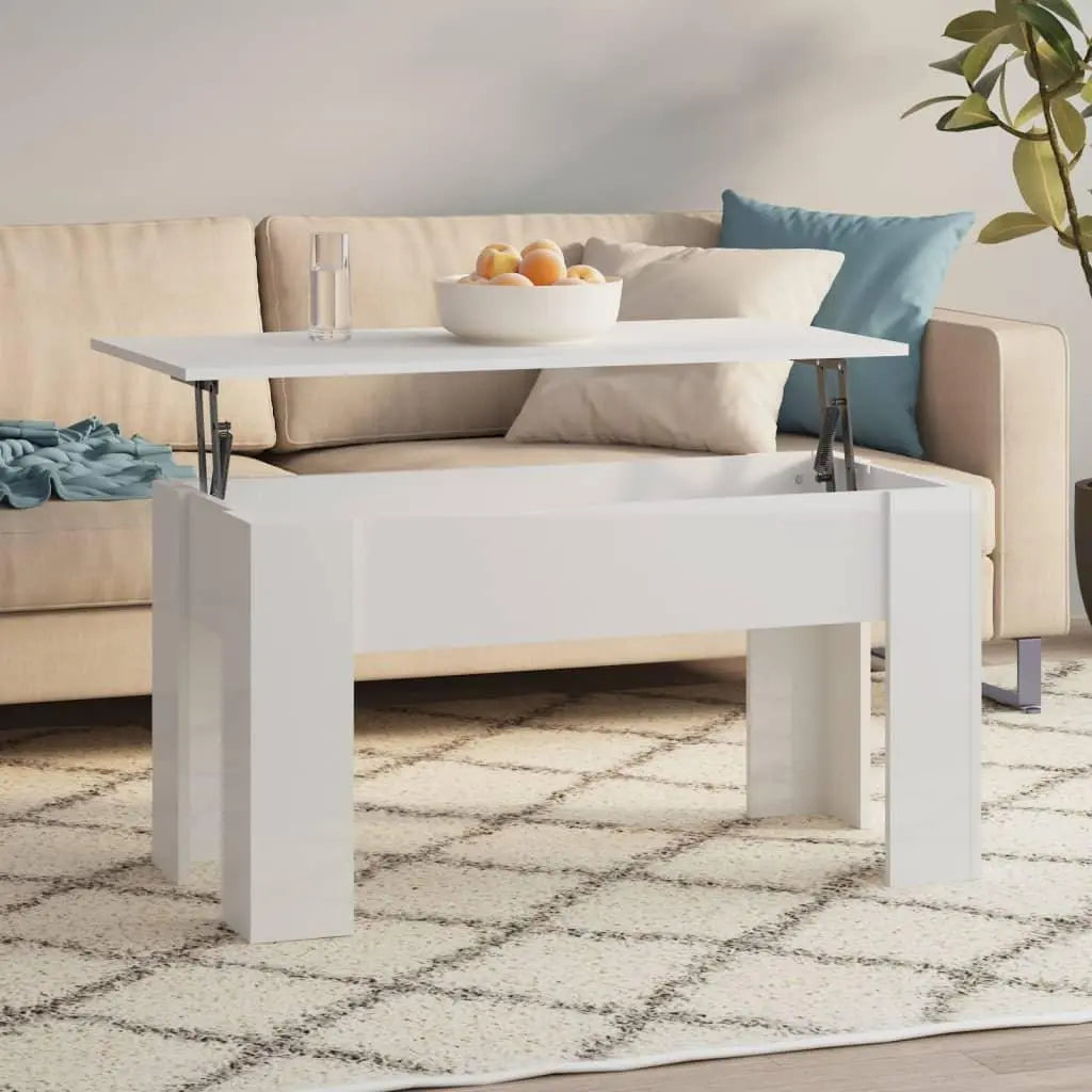 Coffee Table High Gloss White 39.8