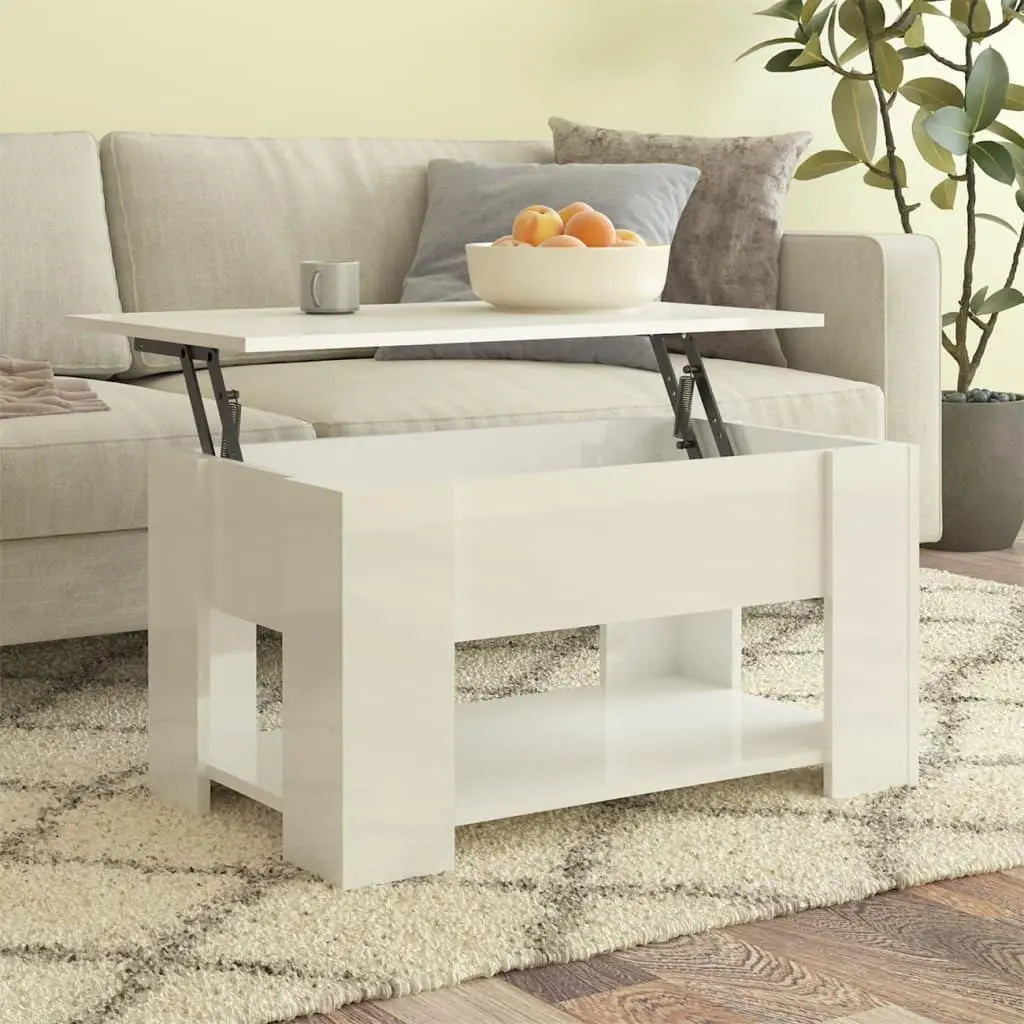 Coffee Table High Gloss White 31.1