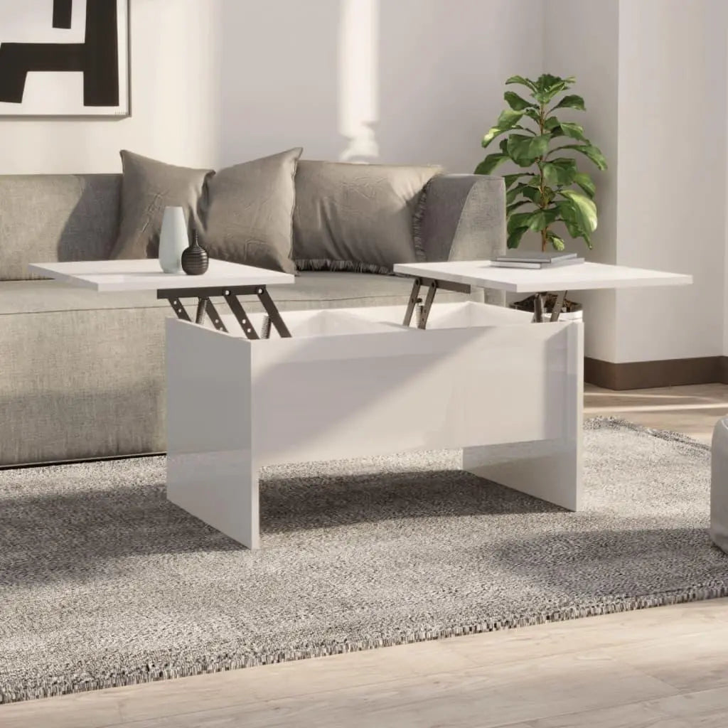 Coffee Table High Gloss White 31.5