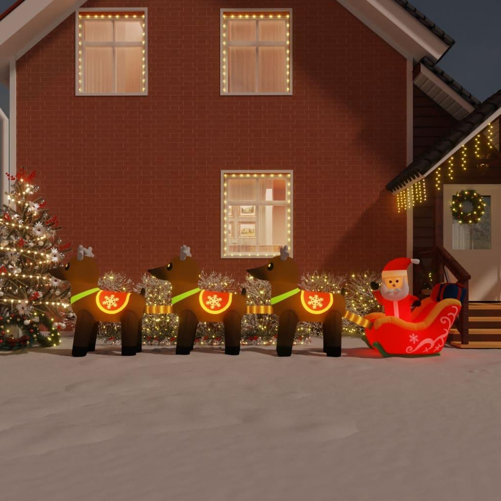 Christmas Inflatable Santa and Reindeer Decoration LED 54.3