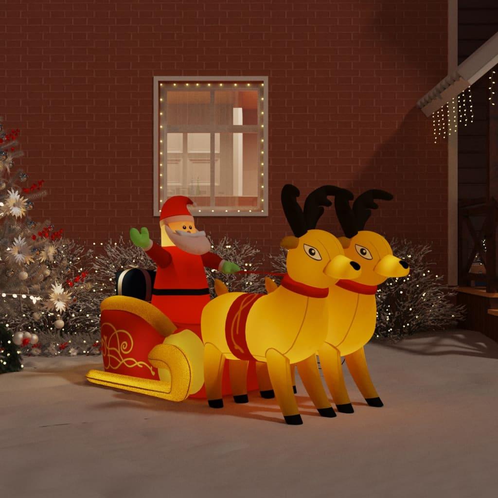 Christmas Inflatable Santa and Reindeer Decoration LED 51.2