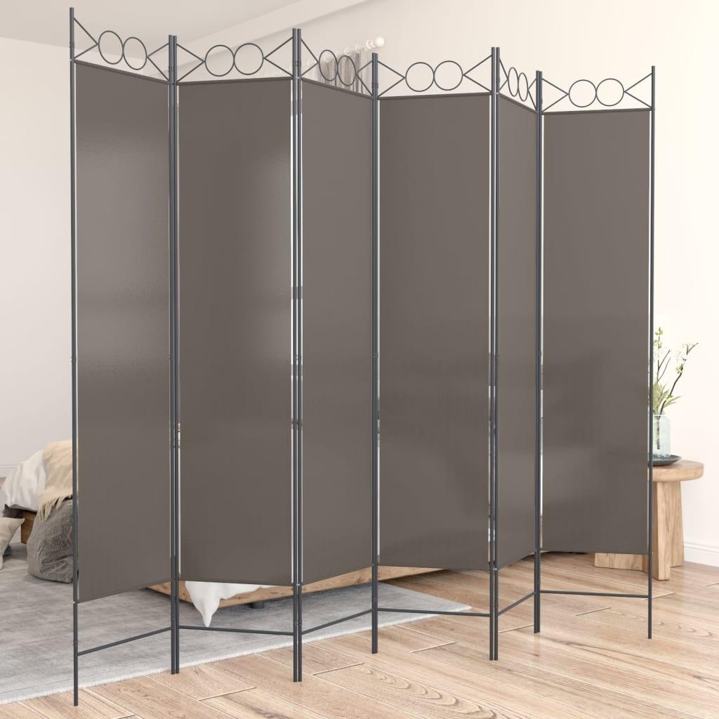 6-Panel Room Divider Anthracite 94.5