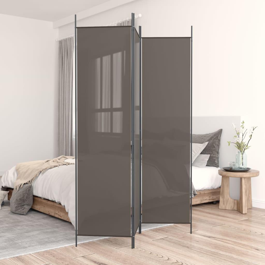 3-Panel Room Divider Anthracite 59.1