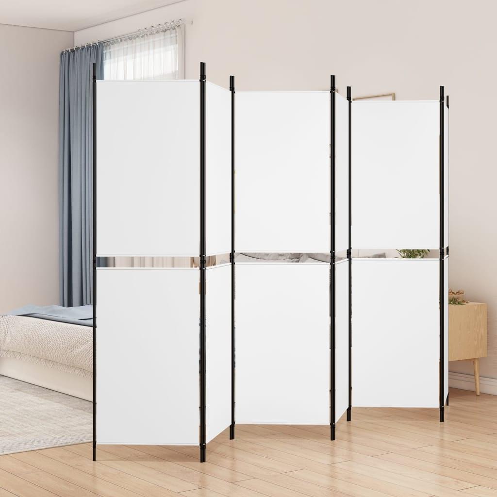 6-Panel Room Divider White 118.1