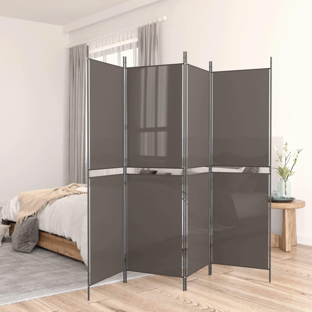 4-Panel Room Divider Anthracite 78.7